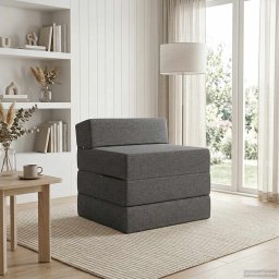 Canapea Pat Pliabila Gri deschis 70 x 60 x 63 cm Tesatura GartenMobel Dekor