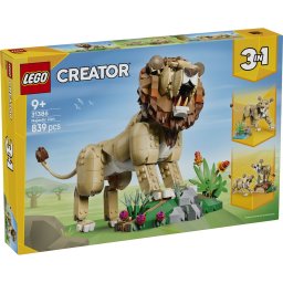 LEGO Creator 3 în 1 Animale salbatice Leu Maiestuos 31386, 839 piese