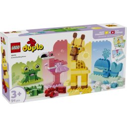 LEGO DUPLO Joc de construit animale pentru copii 3+ cu 94 piese, 10472