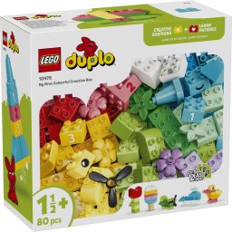 LEGO DUPLO Cutie creativa in culori 10479, 80 piese, 1,5 ani+