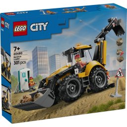 LEGO City Buldoexcavator galben 60480, set de constructie 301 piese