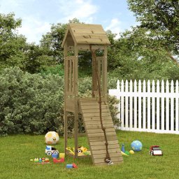 Casuta de joaca cu perete de catarat, lemn de pin impregnat GartenMobel Dekor