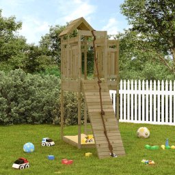 Casuta de joaca cu perete de catarat, lemn de pin impregnat GartenMobel Dekor