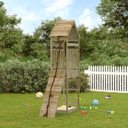Casuta de joaca cu perete de catarat, lemn de pin impregnat GartenMobel Dekor
