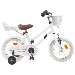 Bicicleta pentru Copii 12 Inci pentru 2-4 ani Alb GartenMobel Dekor