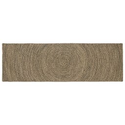 Covoare de zona Natural si Negru 80 x 250 cm Iuta GartenMobel Dekor