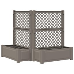 Vaza mare cu suport 2 pcs Gri 143 x 143 x 133,5 cm PP GartenMobel Dekor