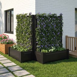 Vaza mare cu suport 2 pcs Antracit 143 x 143 x 133,5 cm PP GartenMobel Dekor
