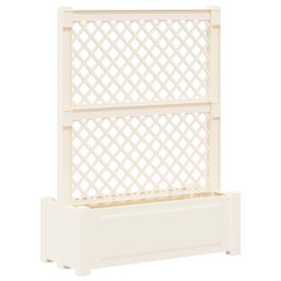 Ghiveci mare cu trellis Alb 99,5 x 43 x 133,5 PP GartenMobel Dekor