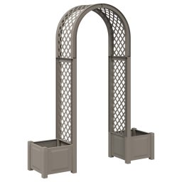 Arc de trandafiri cu ghiveci Gri 168,5 x 43 x 207 cm PP GartenMobel Dekor