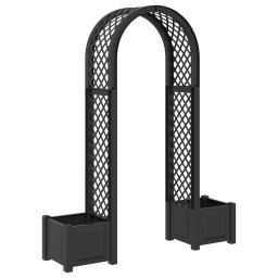 Arc de trandafiri cu ghiveci Antracit 168,5 x 43 x 207 cm PP GartenMobel Dekor