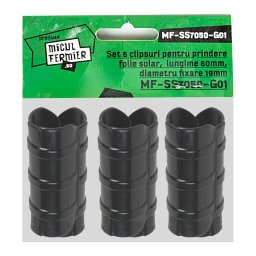 Set 6 clipsuri pentru folie solar Micul Fermier, 60 mm, fixare 19 mm
