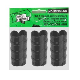Set 6 clipsuri pentru prindere folie solar Micul Fermier, 80 mm, 25 mm