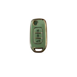 Husa cheie briceag Renault Megane 4, Kadjar, Clio, 3 butoane, TPU verde