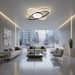 Lustra LED VARIO 69W ovala, dimabila, cu telecomanda, lumina 3 în 1, negru