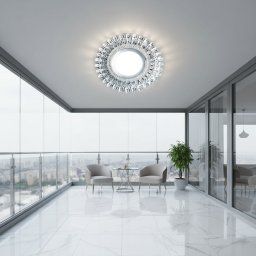 Spot LED ORBITA 5W rotund cu lumina rece si RGB, alb