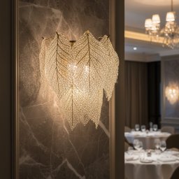 Aplica din cristal LACE aurie lucioasa, 3xE14, diametru 30 cm, eleganta