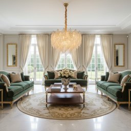 Candelabru din cristal LACE Eleganza, 9xE14, auriu lucios, reglabil, 50 cm