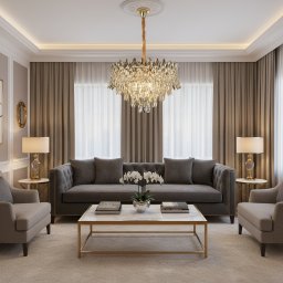 Candelabru din cristal MONARCH Eleganza 3xE14 auriu, reglabil, 50 cm