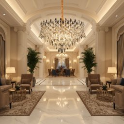 Candelabru din cristal MONARCH Magno, 12xE14, auriu lucios, reglabil