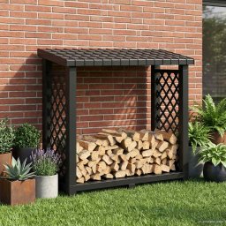 Racord pentru lemne de foc Antracit 114 x 46 x 101 cm PP GartenMobel Dekor