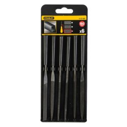 Set 6 pile de precizie pentru ceasornicarie Stanley, 160 mm