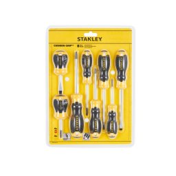 Set 8 surubelnite Stanley CushionGrip cu varf magnetic si maner ergonomic