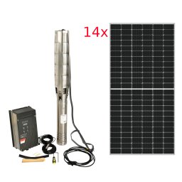 Pachet pompa submersibila solara ProGarden Aqua Solar 4053 cu 14 panouri 460W