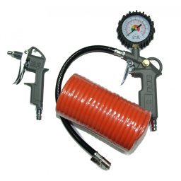 Kit 3 accesorii pentru compresor aer Stager cu furtun spiralat 5 m