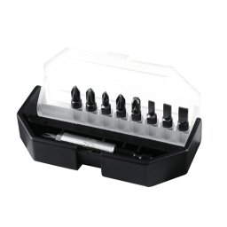 Set 10 biti Stanley 25 mm cu adaptor magnetic 1/4 si cutie depozitare