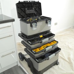 Sistem de depozitare mobil metalic Stanley 20” cu sertare, 893x568x389 mm