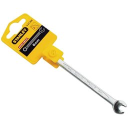 Cheie combinata Stanley 6 mm din crom-vanadiu, finisaj mat