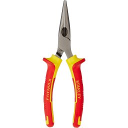 Cleste cu varf lung Stanley 160 mm, izolat 1000V, pentru electricieni