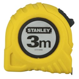 Ruleta clasica Stanley 3 m x 12,7 mm cu carcasa ergonomica si clama