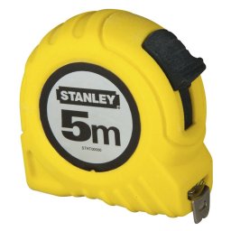 Ruleta clasica Stanley 5 m x 19 mm, carcasa ergonomica, clasa II
