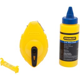 Set sfoara de trasat Stanley 30 m cu creta albastra si nivela fir