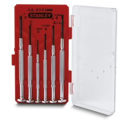Set 6 surubelnite de precizie Stanley PH si PZ cu carcasa de plastic