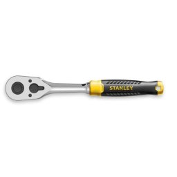 Antrenor cu clichet Stanley 1/4 inch, reversibil, 72 dinti, maner bimaterial
