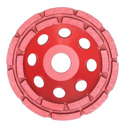 Disc diamantat oala pentru slefuire beton dur 125 mm, segment dublu