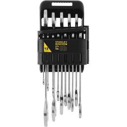 Set 12 chei deschise Stanley FatMax cu profil antiderapant, 6–32 mm