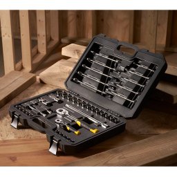 Set tubulare si chei Stanley 1/4 + 1/2, 41 piese, cu clicheti