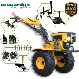 Motocultor ProGARDEN Campo 873 Alpine 7CP cu pluguri, prasitoare si ulei