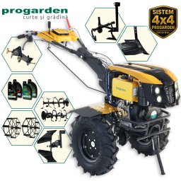 Motocultor diesel ProGARDEN Campo 1273 Alpine V2 12CP cu accesorii complete