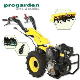 Motocultor ProGARDEN Campo U12E 12CP cu freza tractata 90 cm si ulei