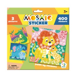 Mozaic cu autocolante La zoo pentru copii 3+ cu 400 stickere