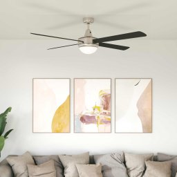 Ventilator de tavan cu lumina si telecomanda Ø 130 cm Negru GartenMobel Dekor