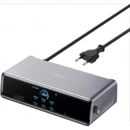 Hub Multifunctional Anker Prime, 3 x USB-A - 4 x USB-C - 1 x Display Port - 2 x HDMI - 1 x Jack 3.5mm - 1 x RJ45 - 1 x SD - 1 x microSD, Gri A83B33A1