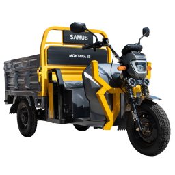Triciclu Electric Cargo Samus MONTANA-25-1.3-72V32 Motor 1500W Autonomie 48KM Galben/Argintiu Inchis