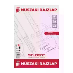 ICO Student: bloc de schițe și desen - A4, 20 coli