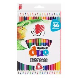 ICO Arici: Creion colorat triunghiular cu două capete - set de 18 buc.